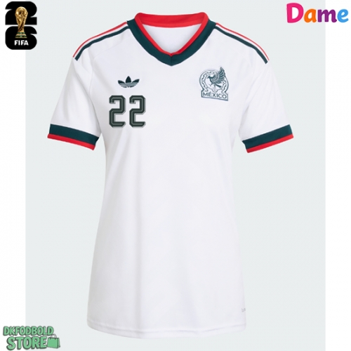 Mexico Hirving Lozano #22 Replika Udebanetrøje Dame VM 2026 Kortærmet